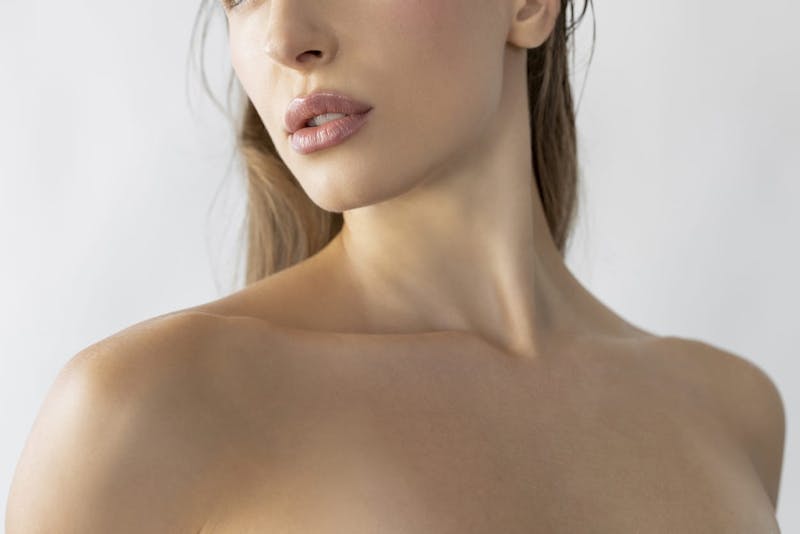 woman's neck and chest
