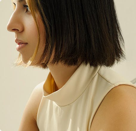 Womans side profile
