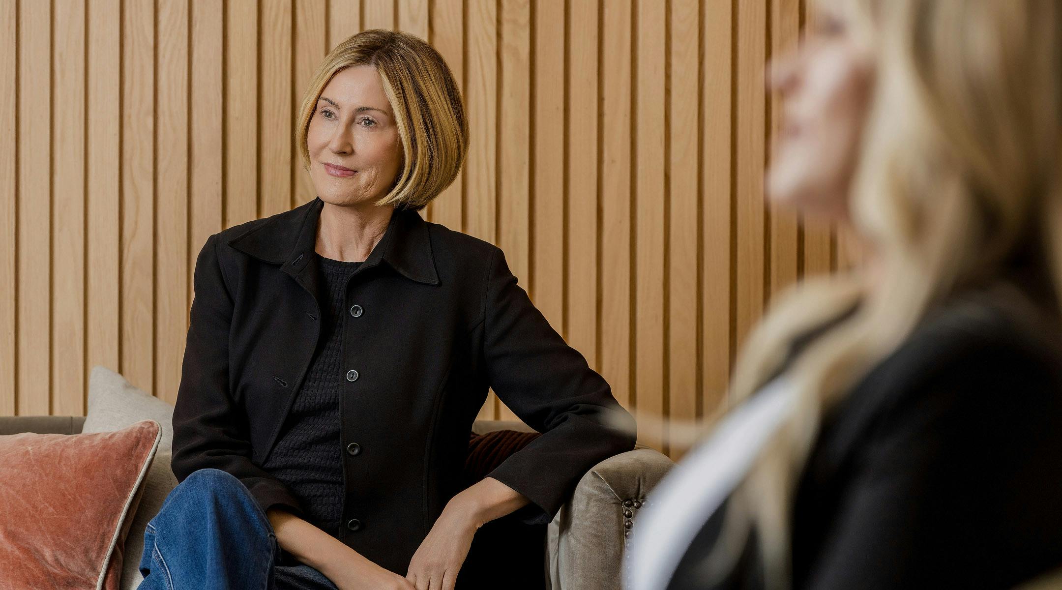 women sitting down