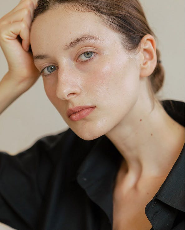 woman in black shirt