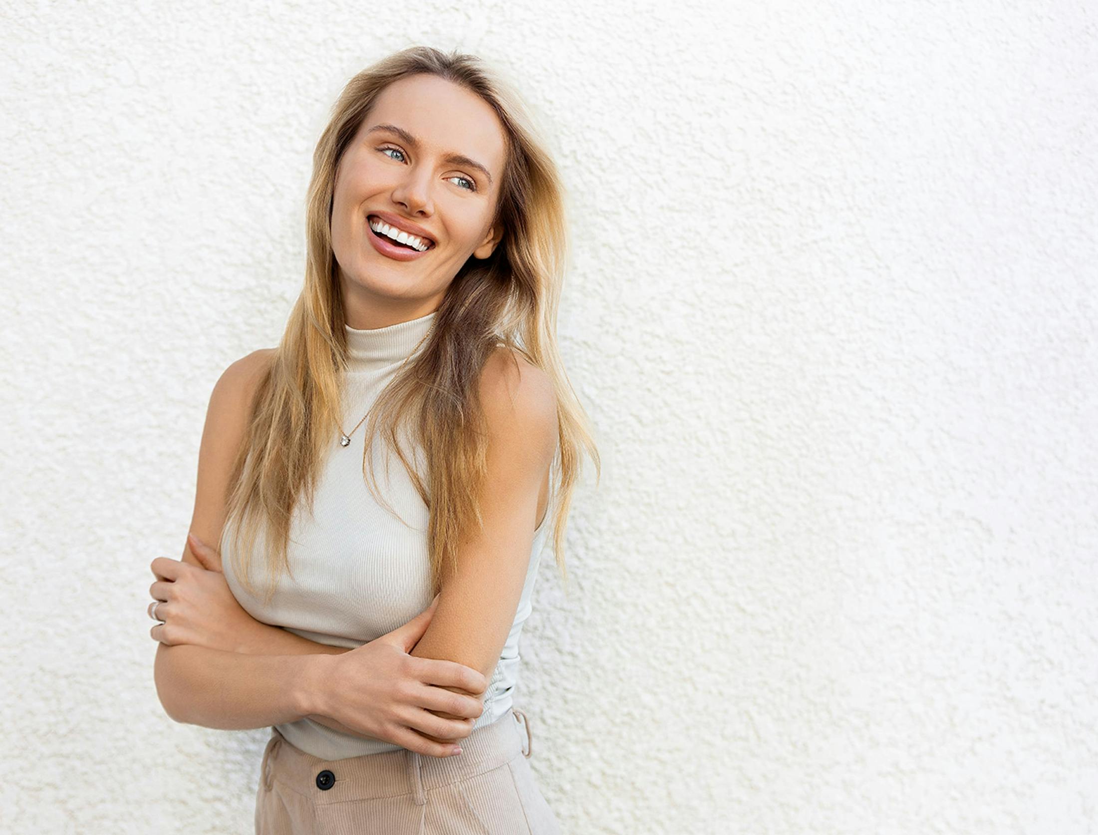 Woman smiling