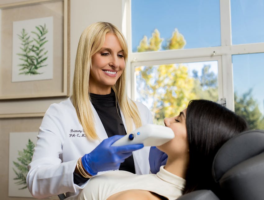 Doctor and patient during treatment