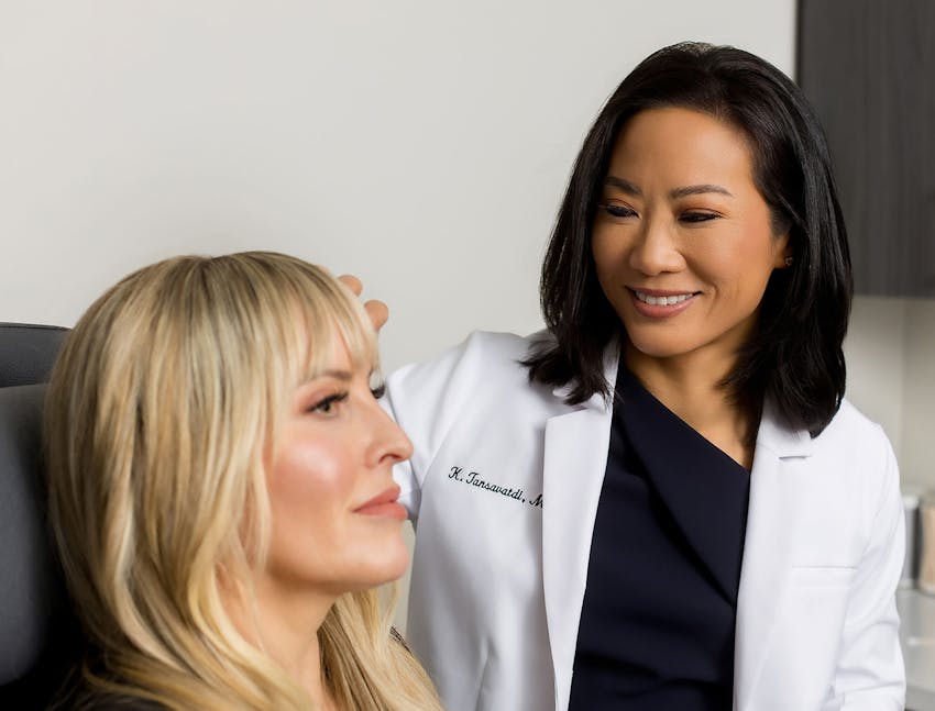 Woman and doctor during consultation