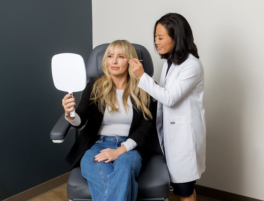 Woman and doctor during consultation