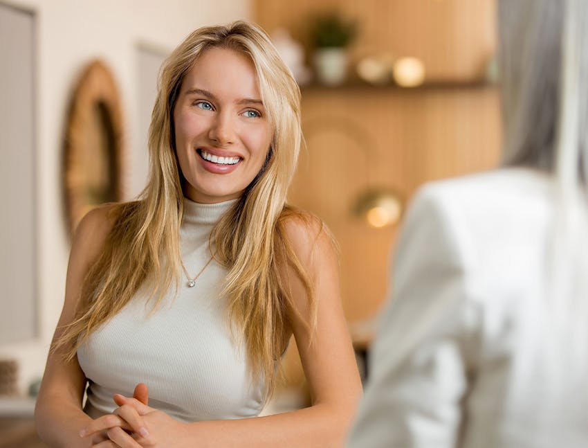 Woman smiling