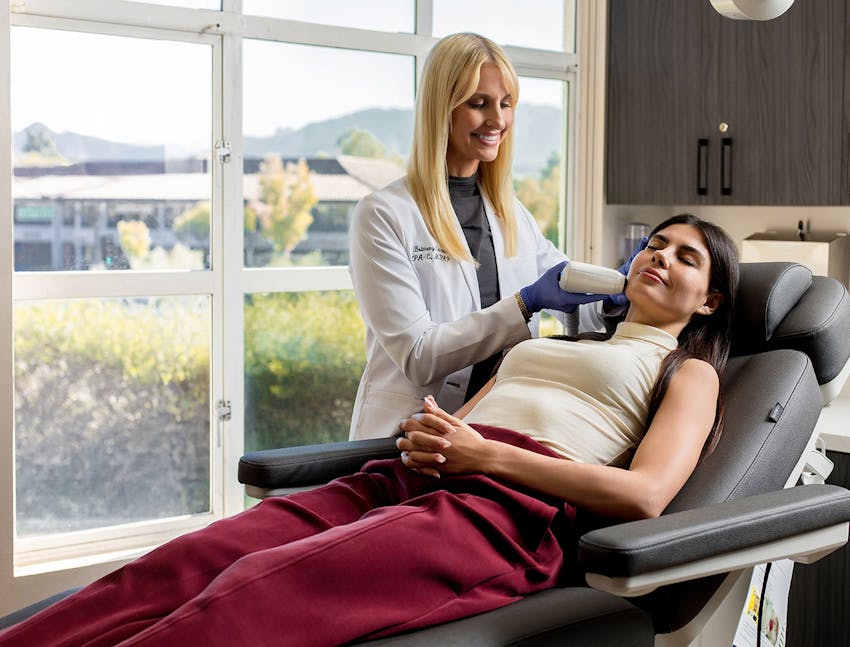 Woman and doctor during consultation