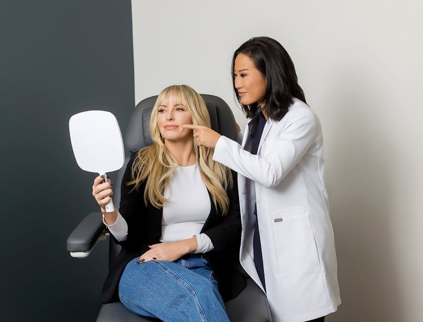 Woman and doctor during consultation