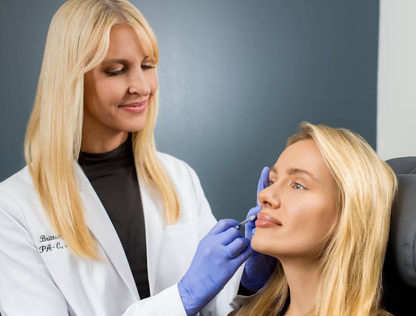 Woman during treatment