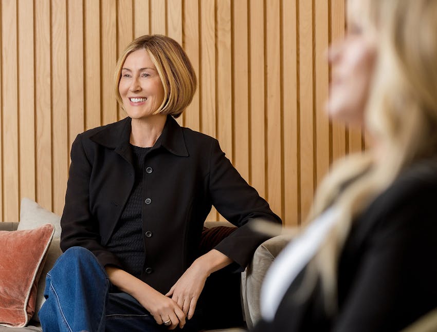 Woman smiling