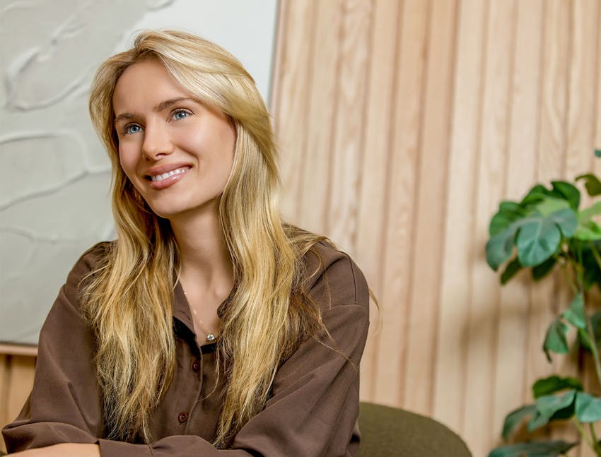 Woman smiling