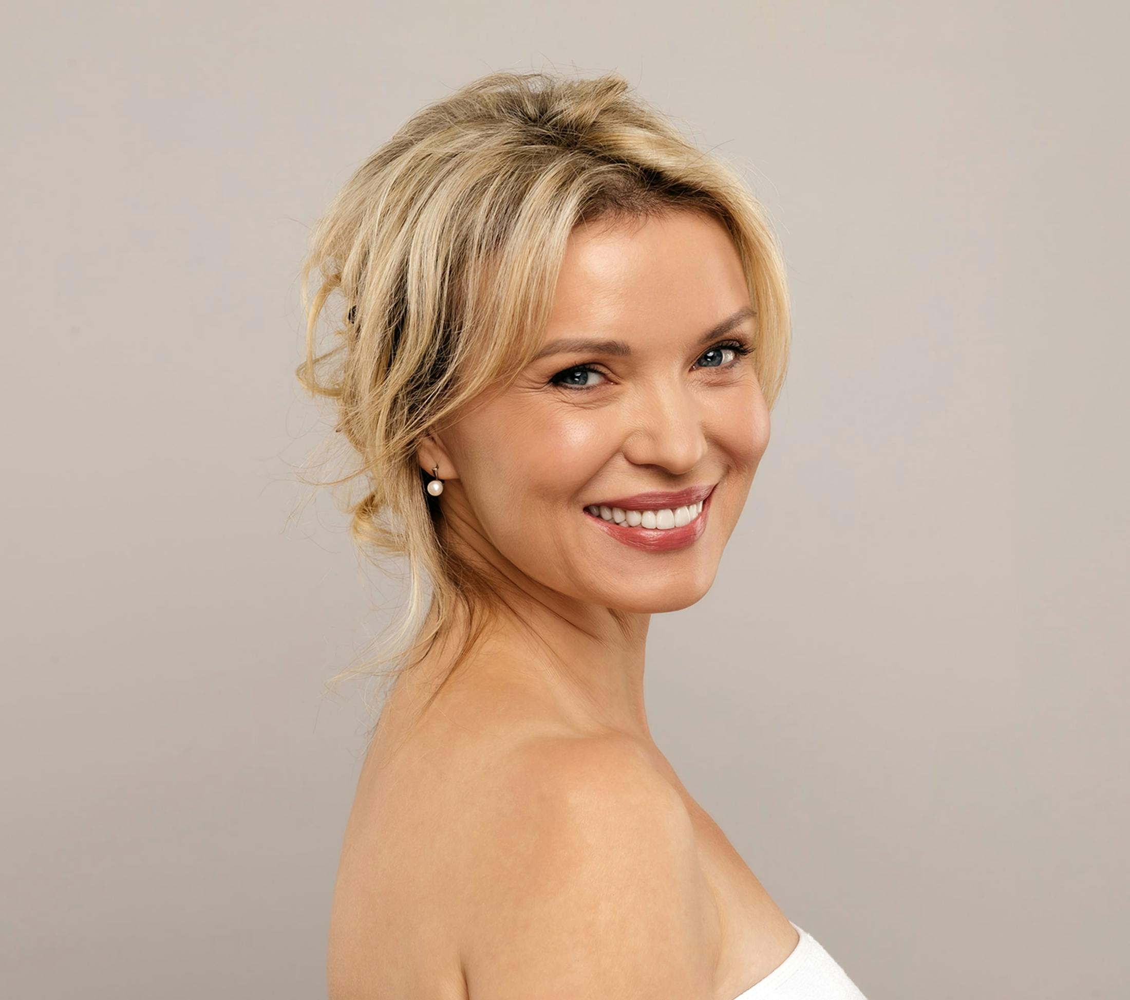 woman smiling