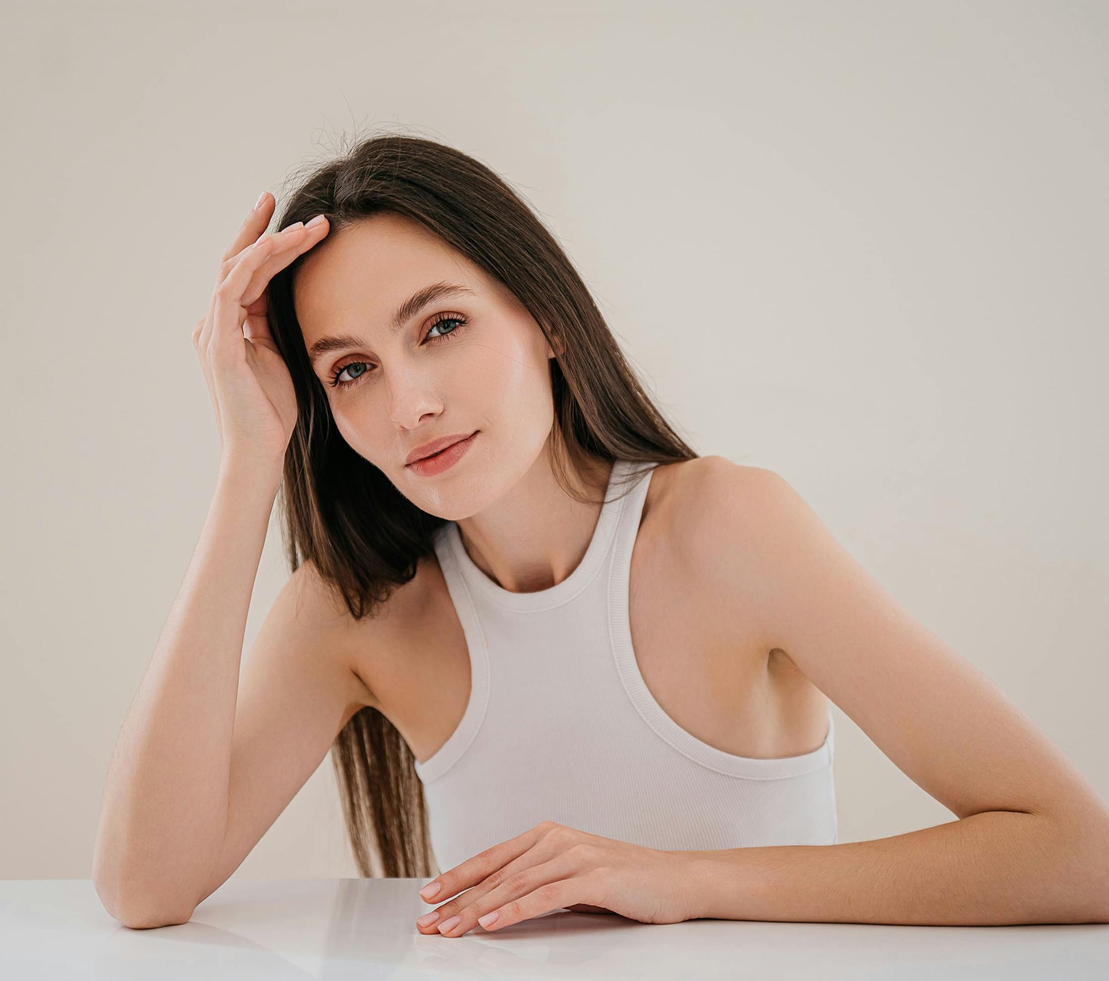 Woman smiling