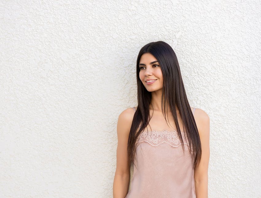 Woman smiling