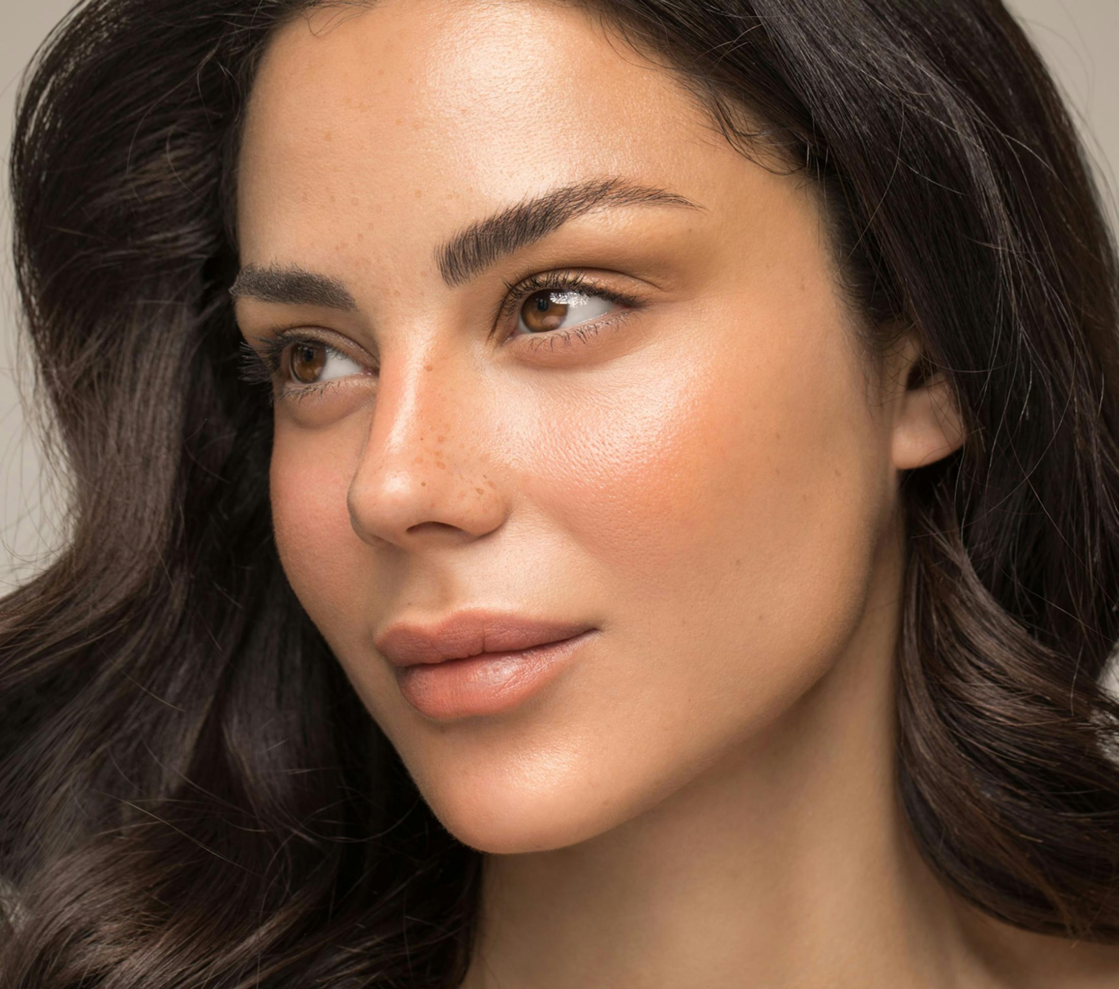 womans face close up