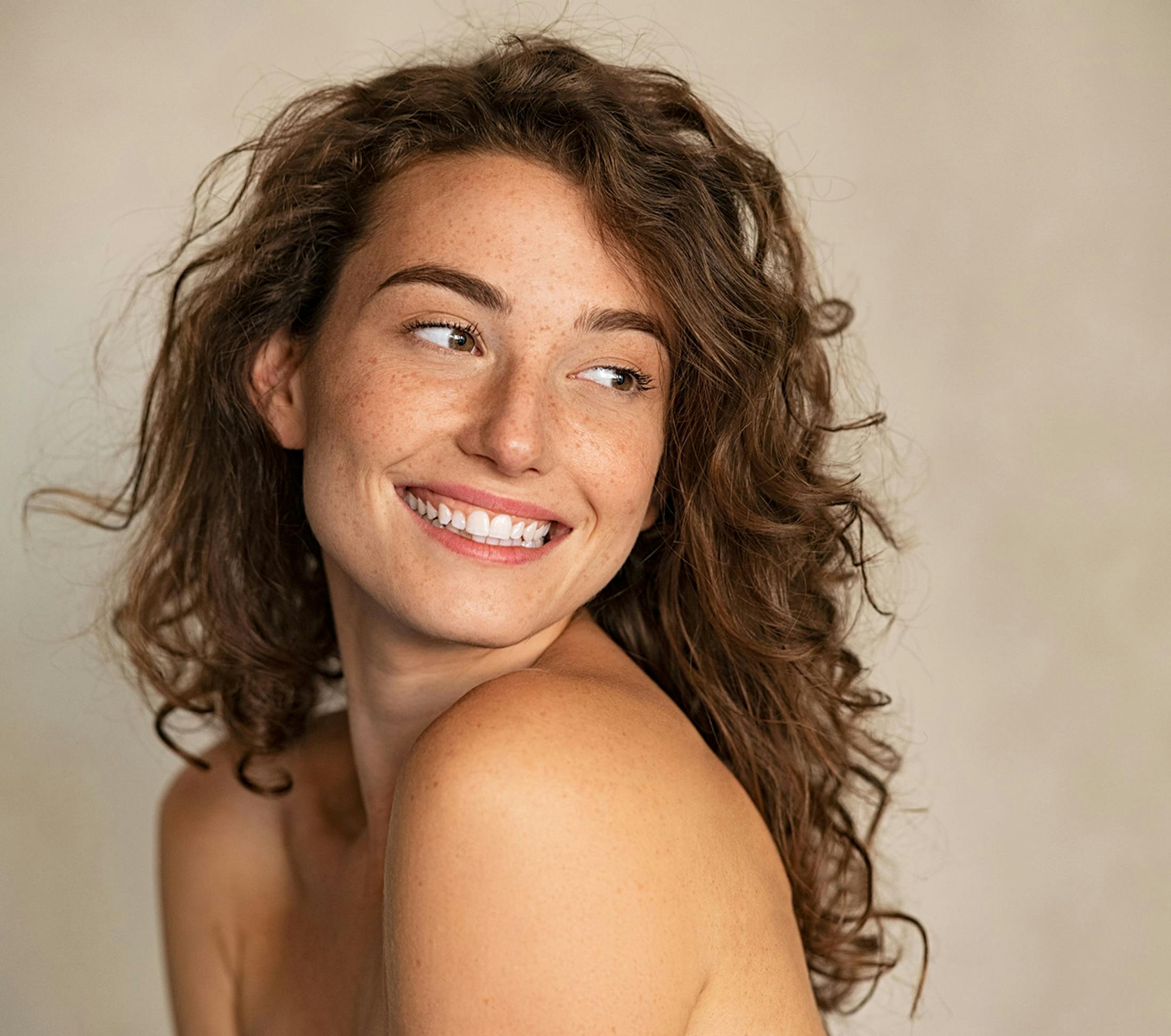 Woman smiling