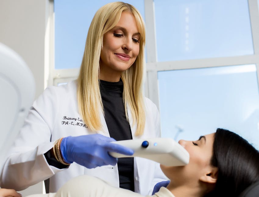 Woman and doctor during consultation