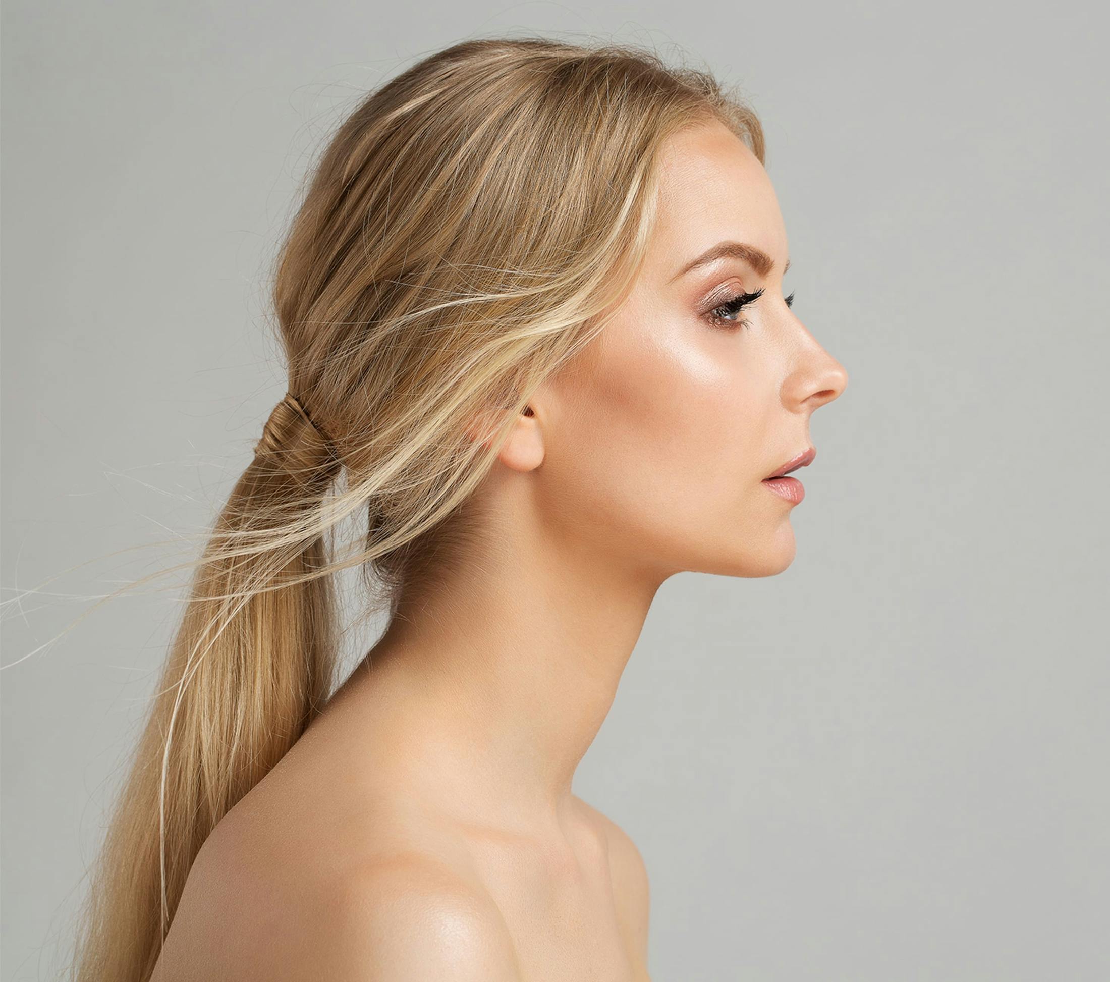 Womans side profile