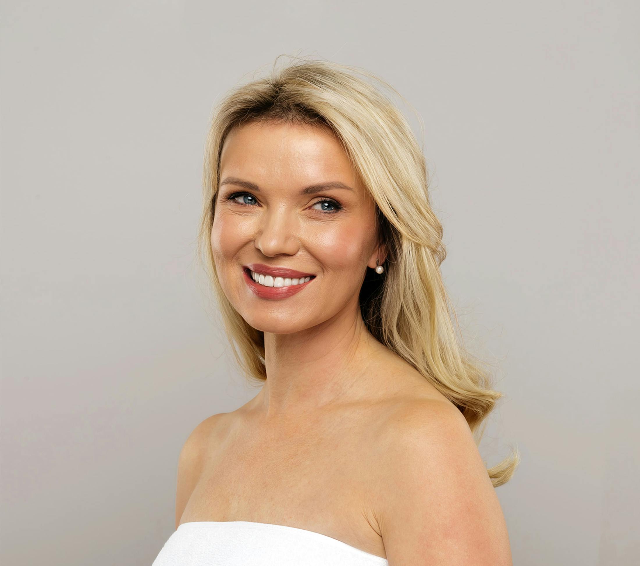 Woman smiling