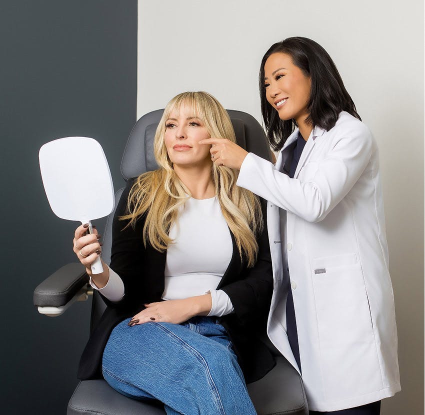 Dr. Tansavatdi with a patient