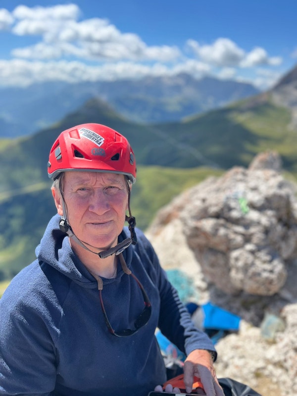 Christian på långtur i Dolomiterna