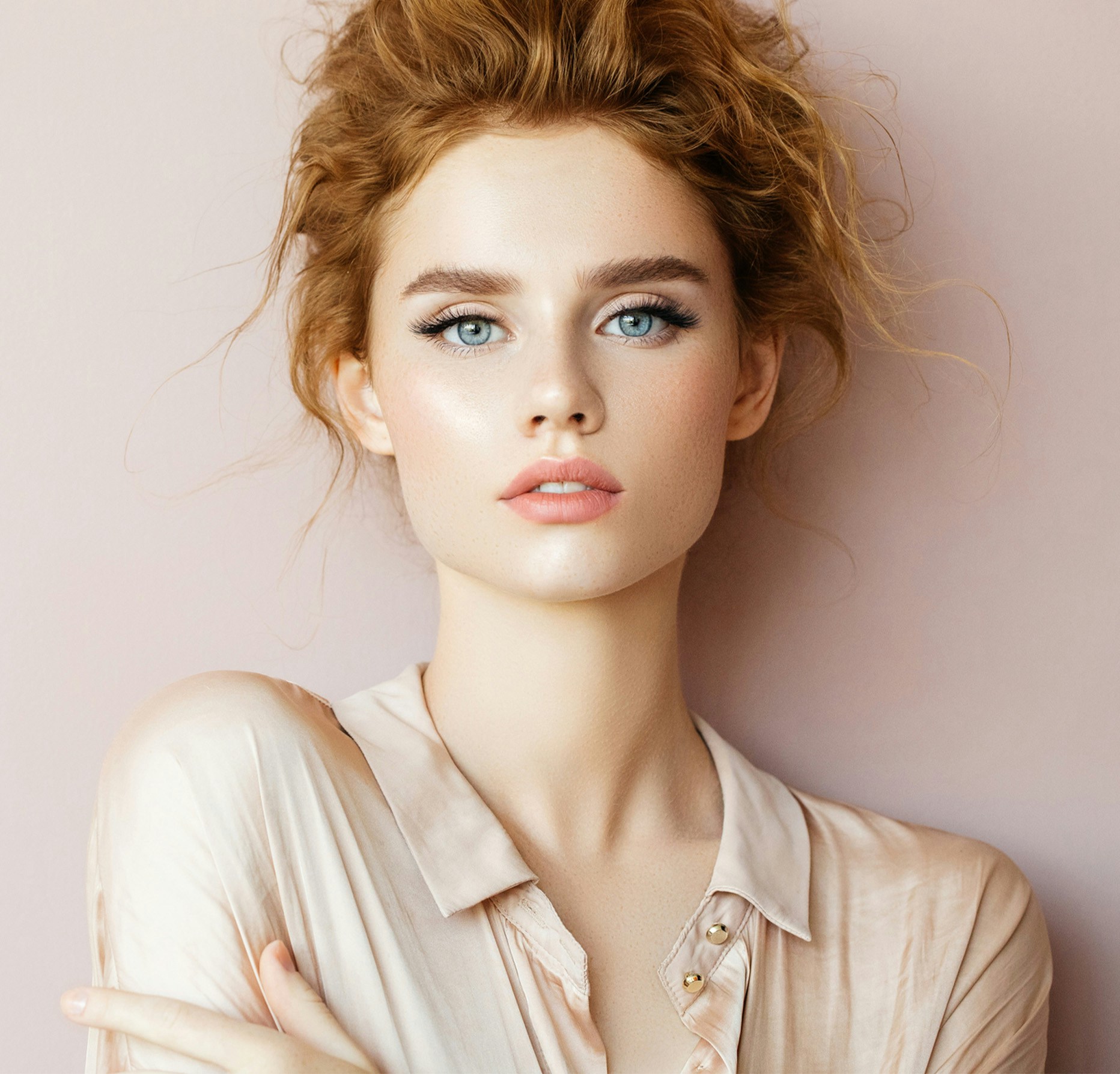 Woman looking at the camera