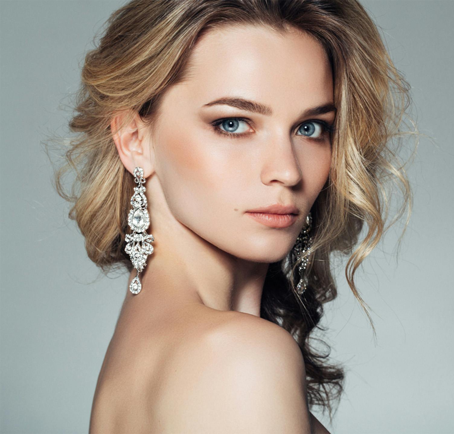 Woman looking over her shoulder