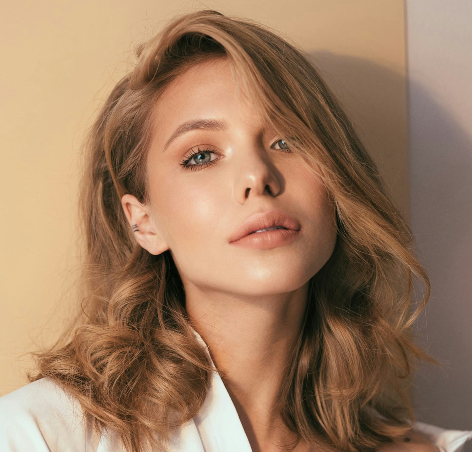 Woman looking at the camera