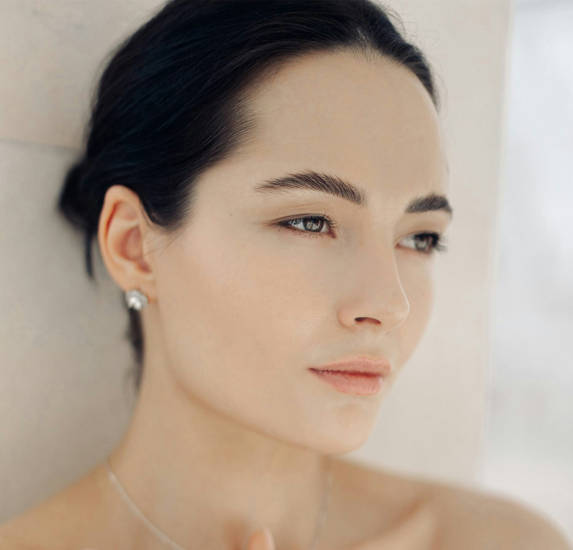 Woman looking off into the distance