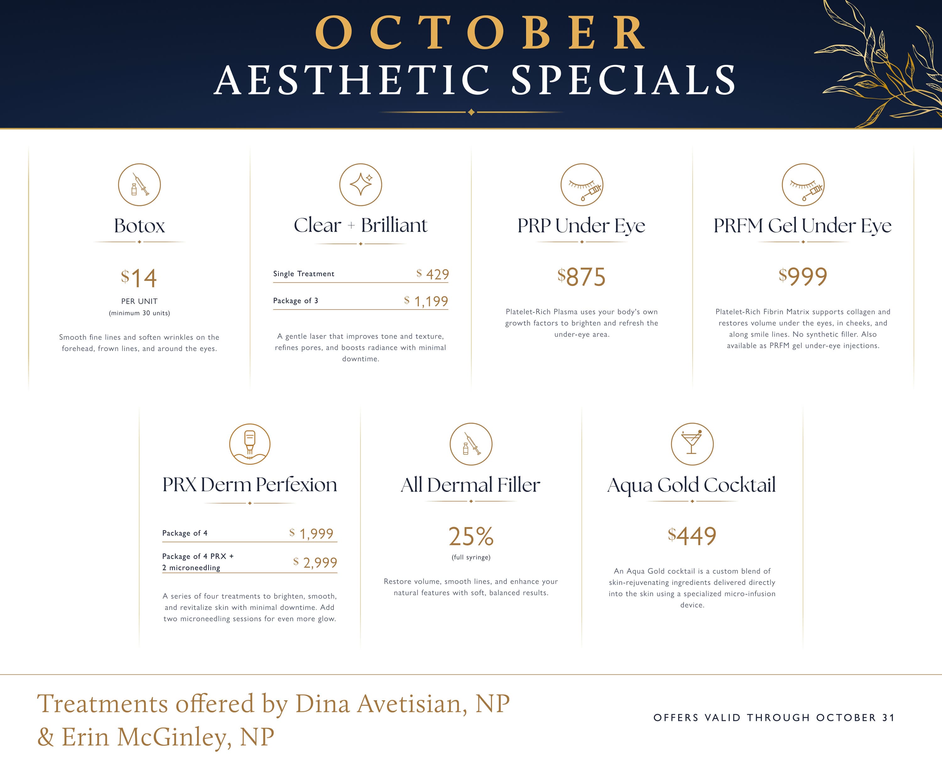 October specials