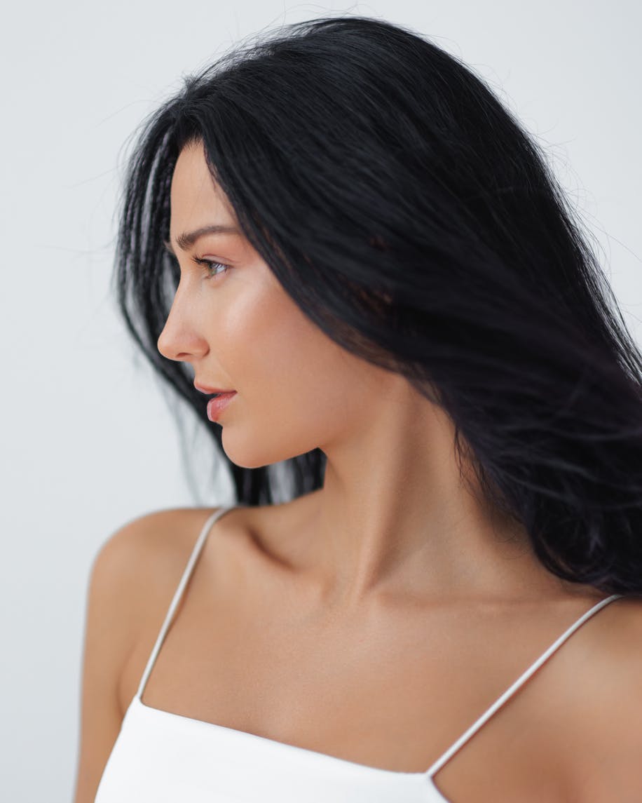 womans side profile