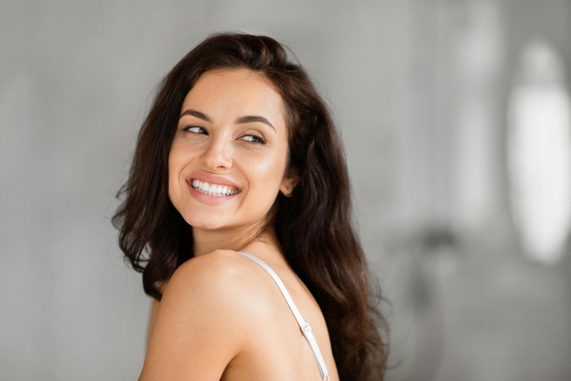 Woman looking to the side