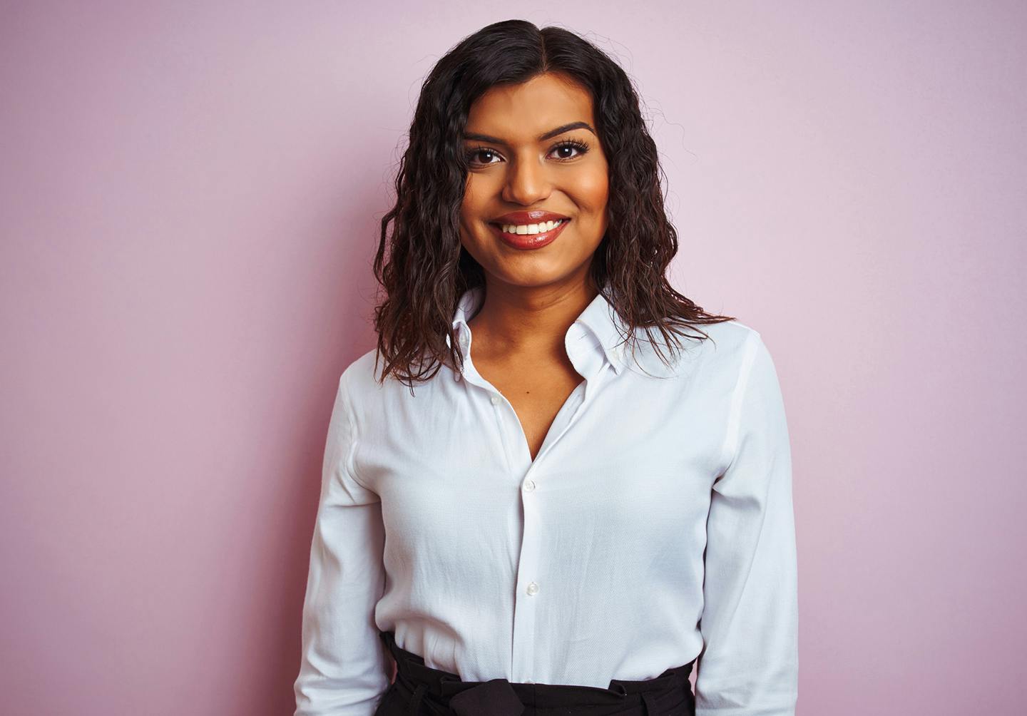 woman smiling