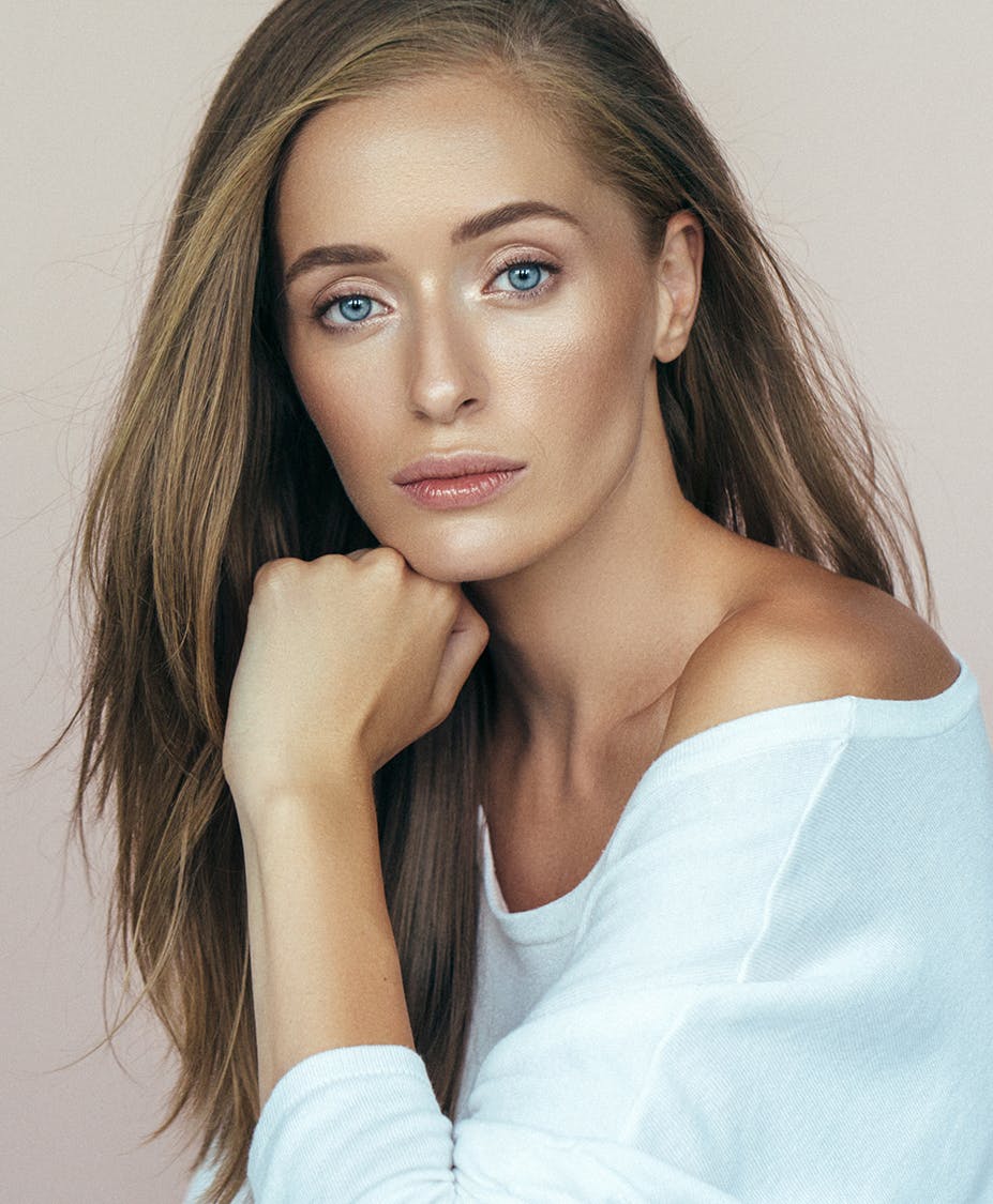 woman with blue eyes