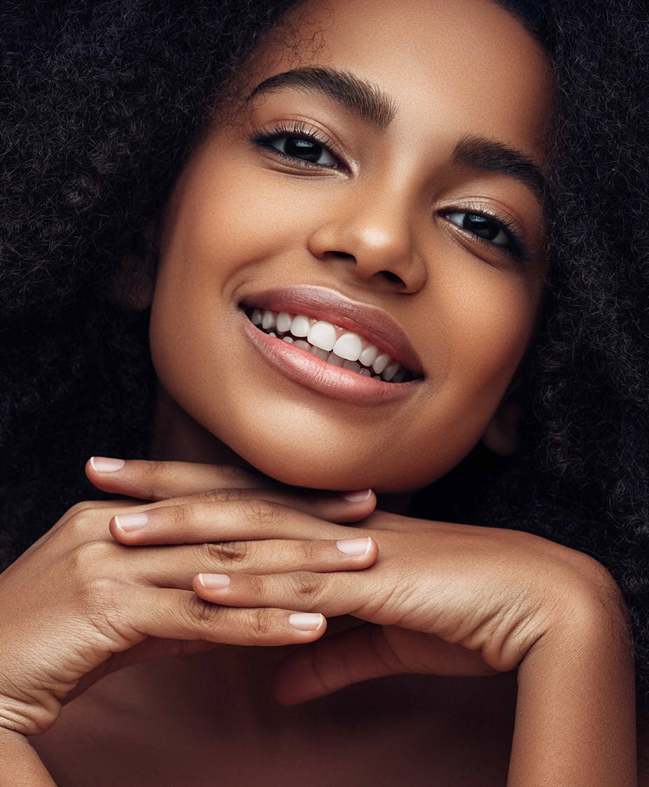 woman smiling