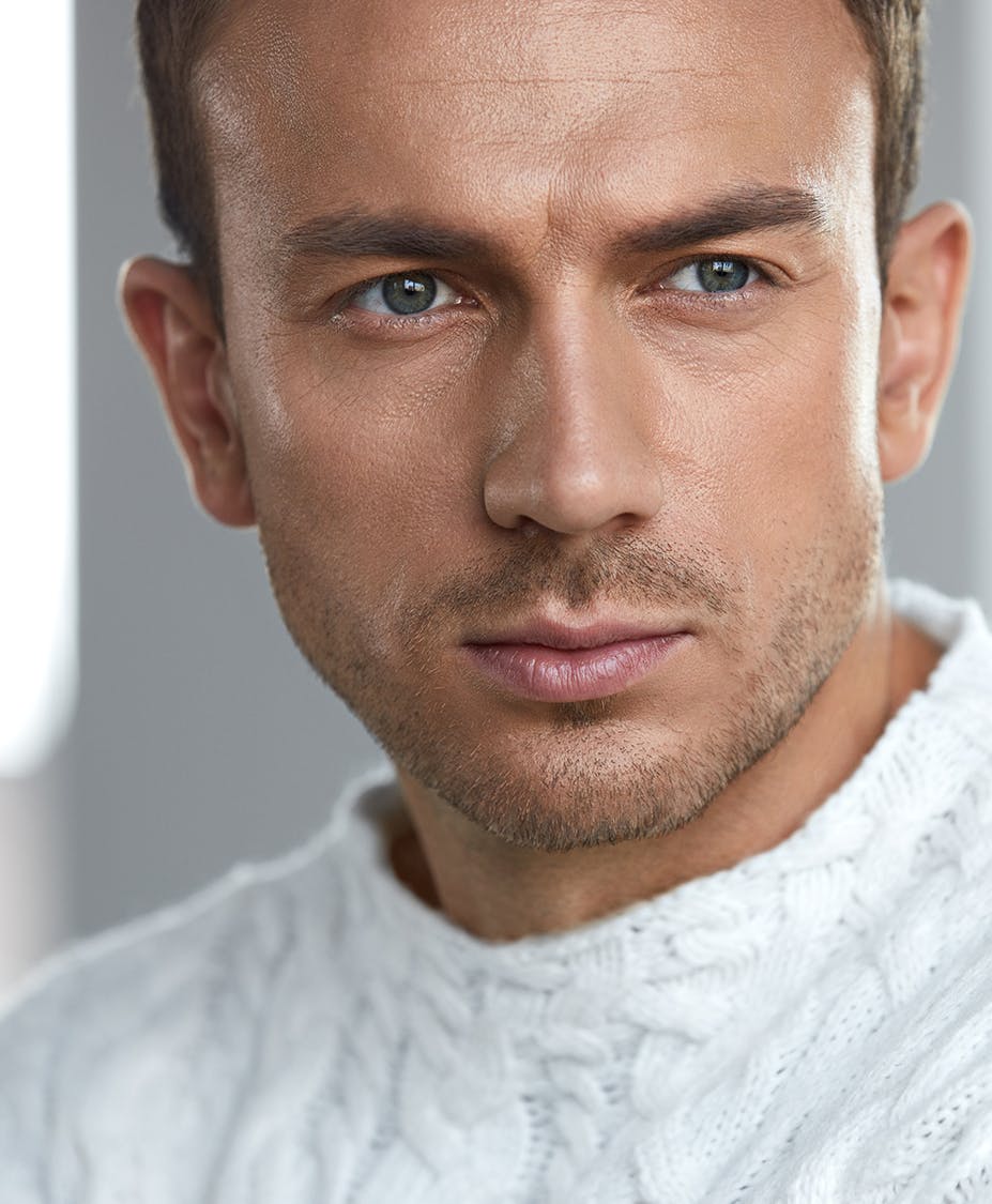 man wearing white shirt