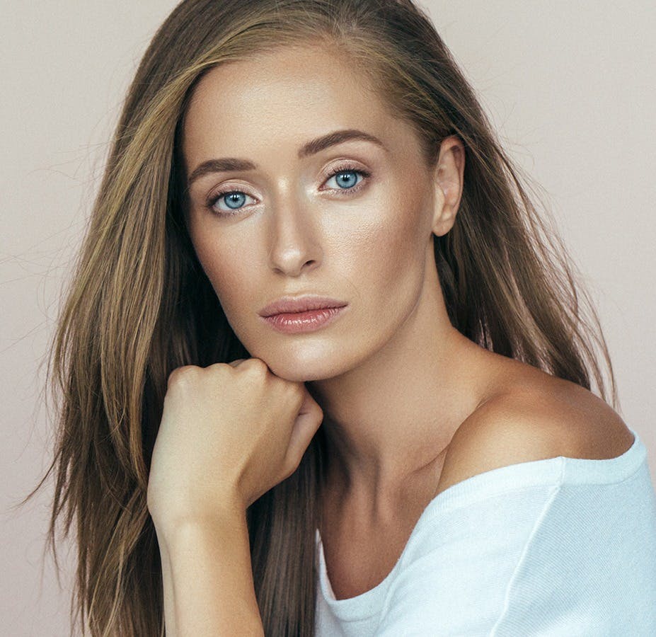 woman with blue eyes