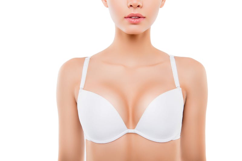 woman wearing a white bra