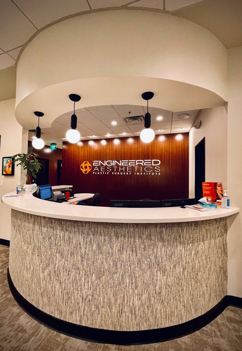 Reception desk of Engineered Aesthetics office