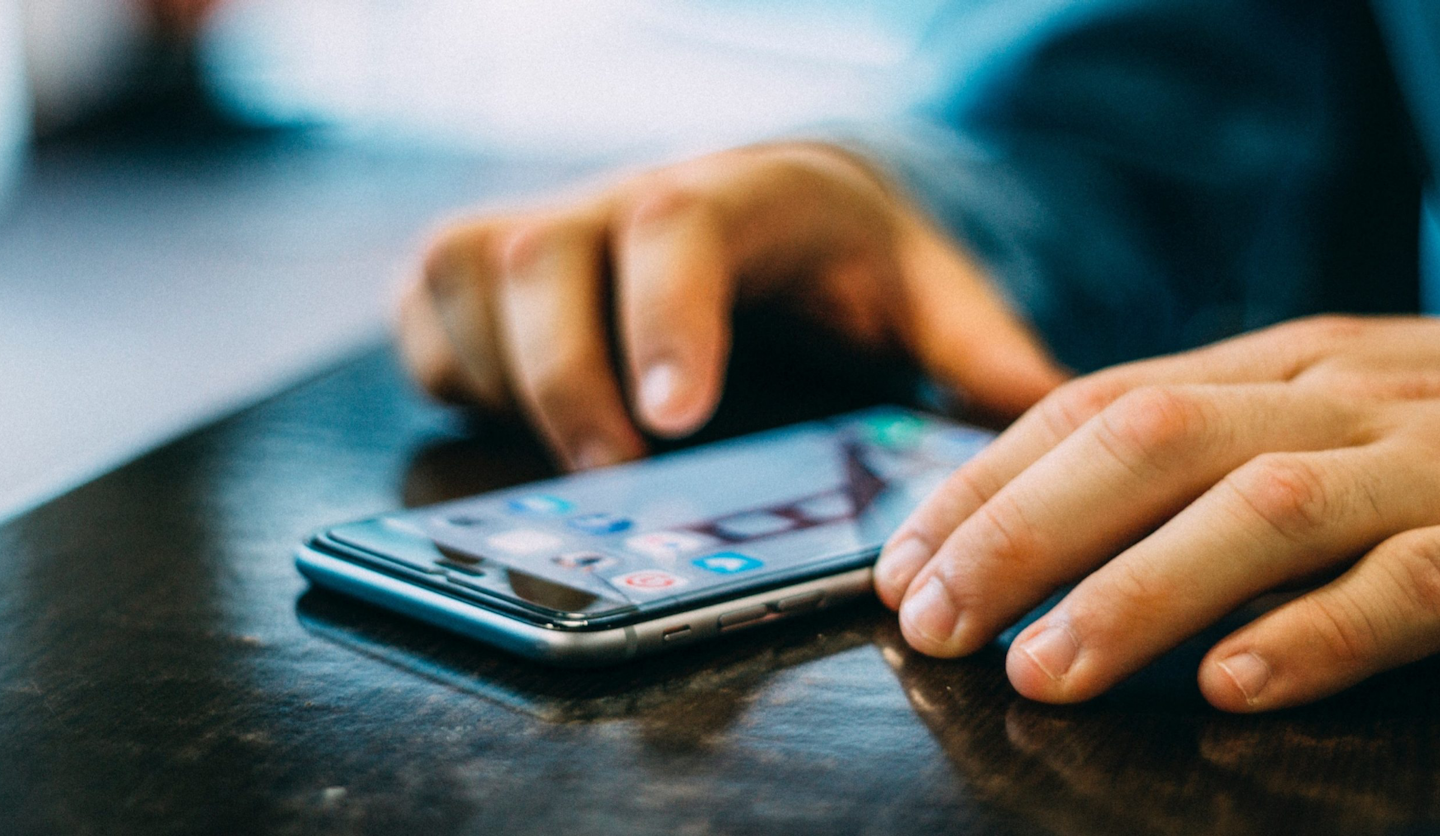 Phone on table