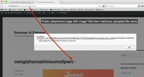 WordPress flaw allows XSS attack via image filenames