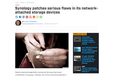 Synology patches serious flaws in its network-attached storage devices