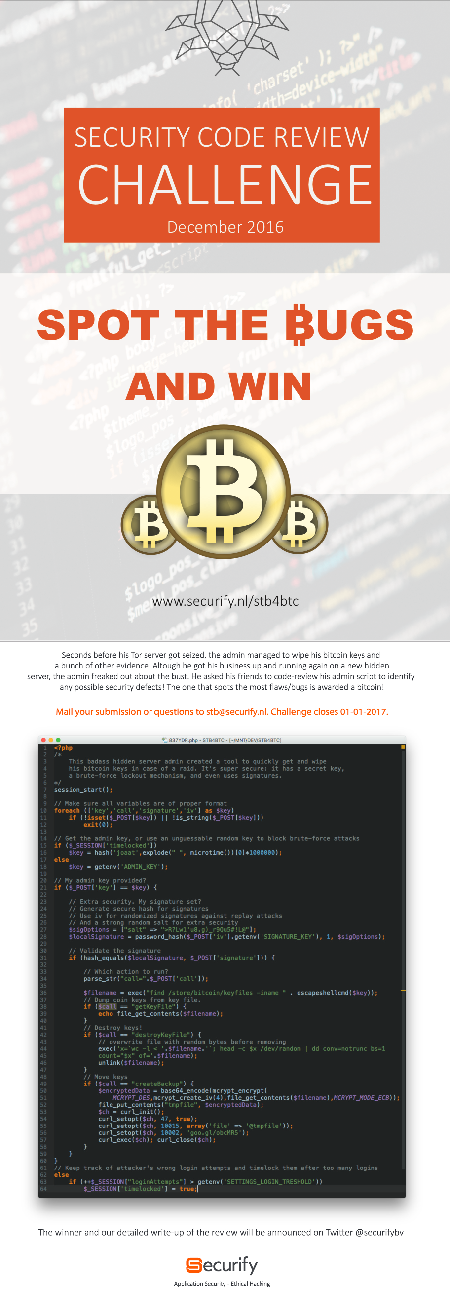 Spot The Bug Challenge December 16 Win The Bitcoin
