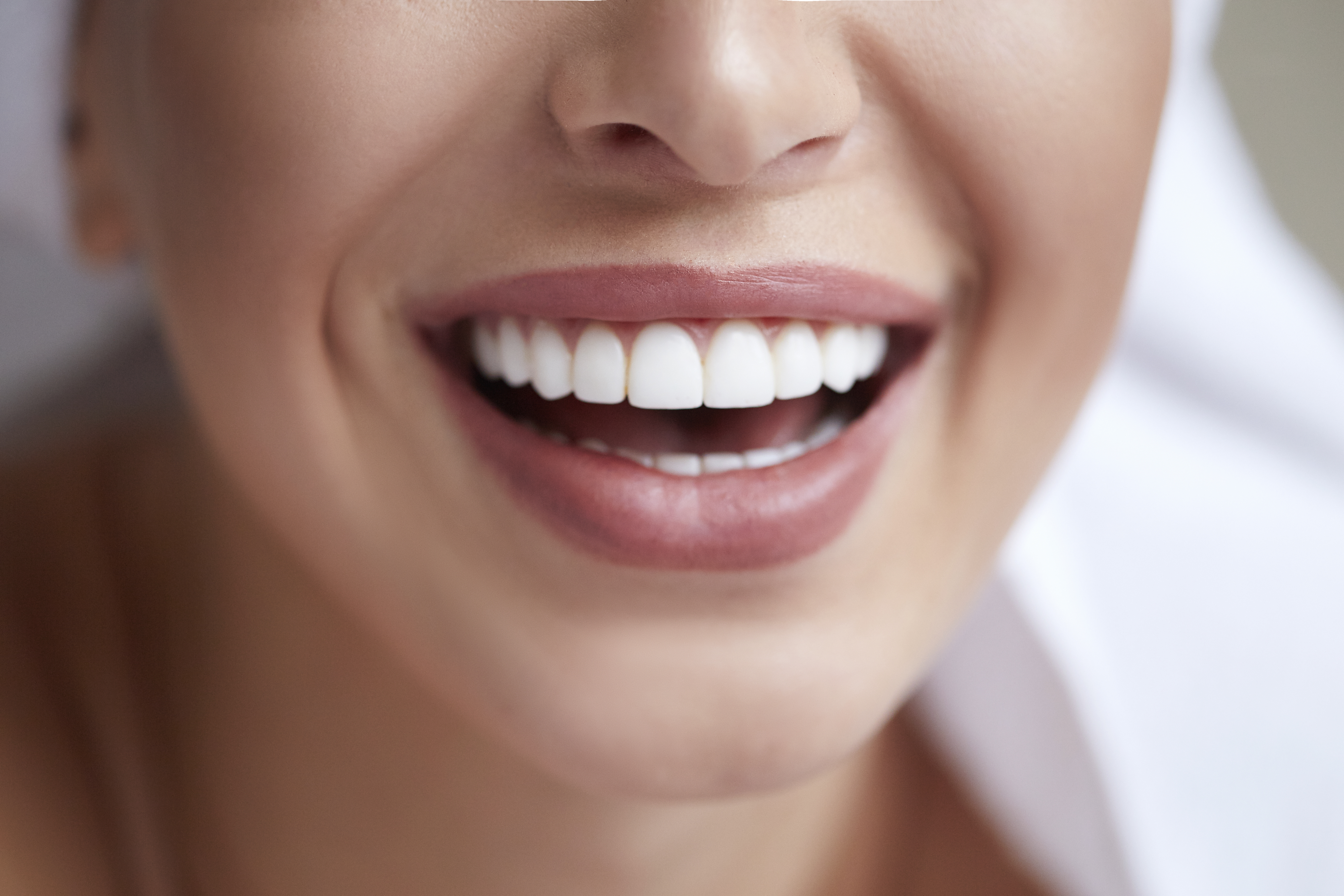 Close up of woman's nice teeth