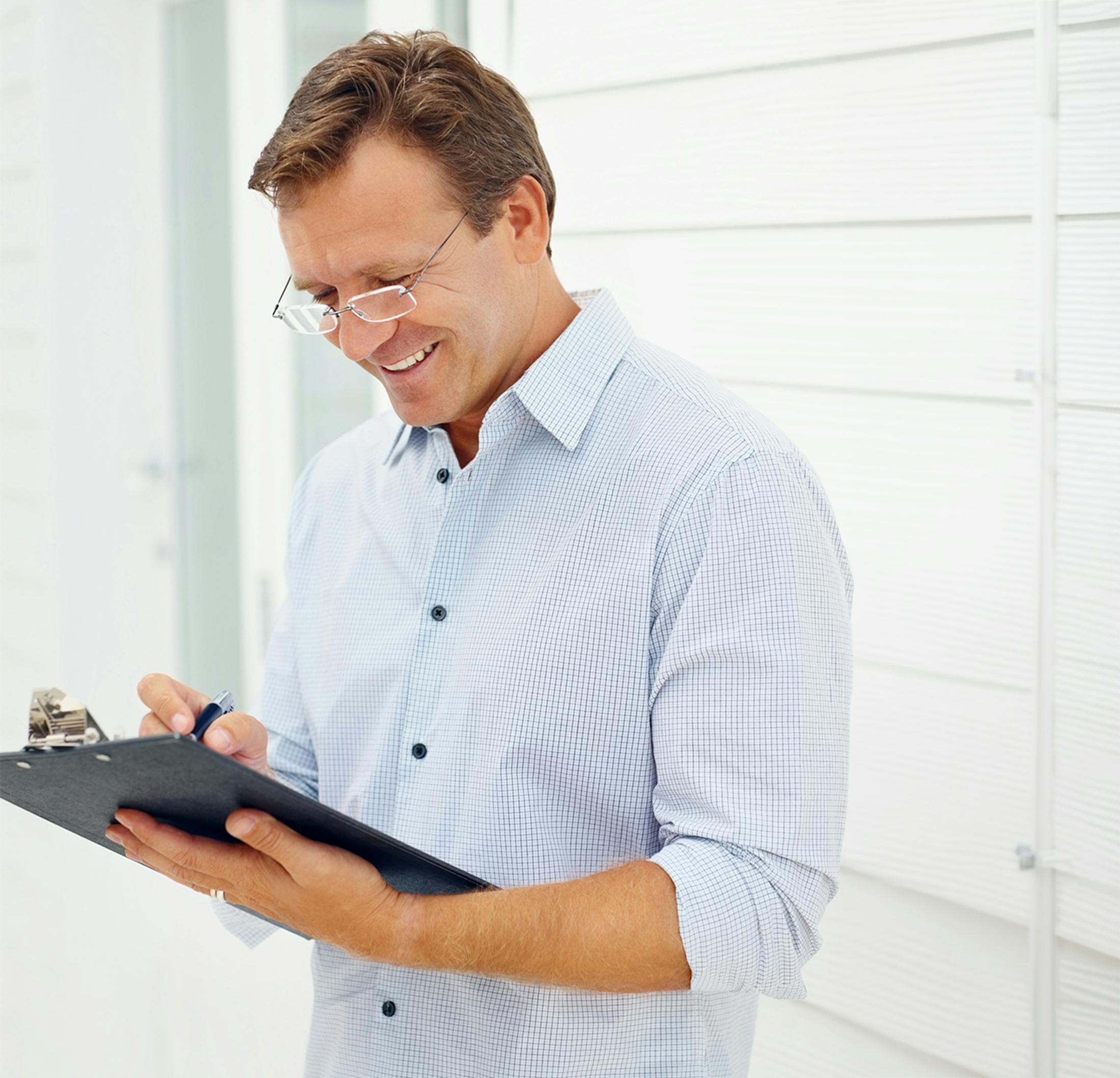man doing paperwork