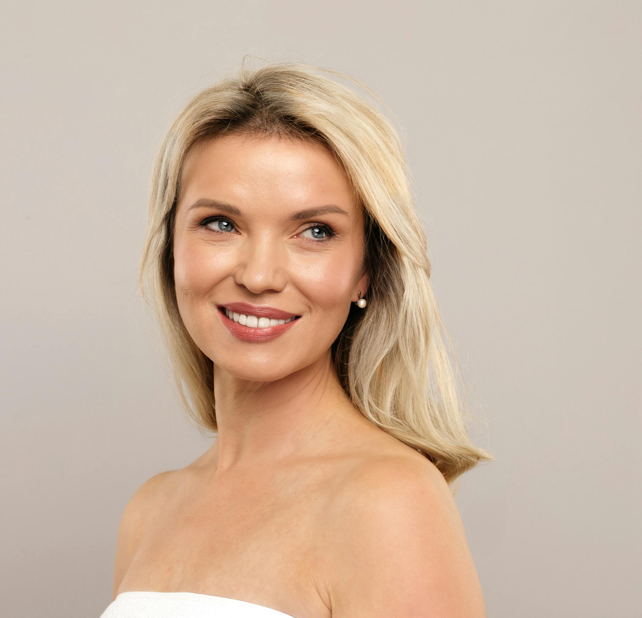 woman smiling
