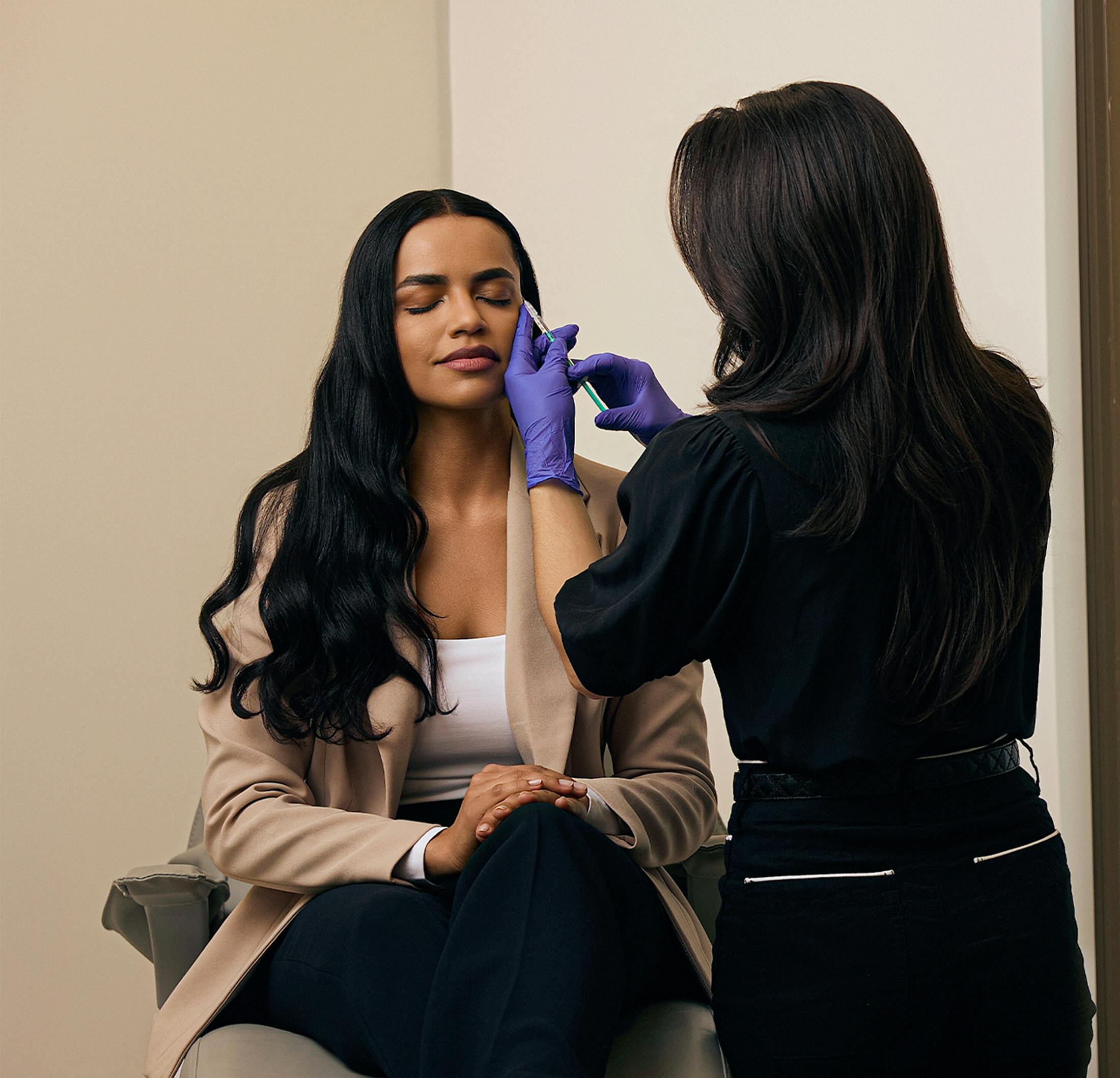 Woman getting Botox