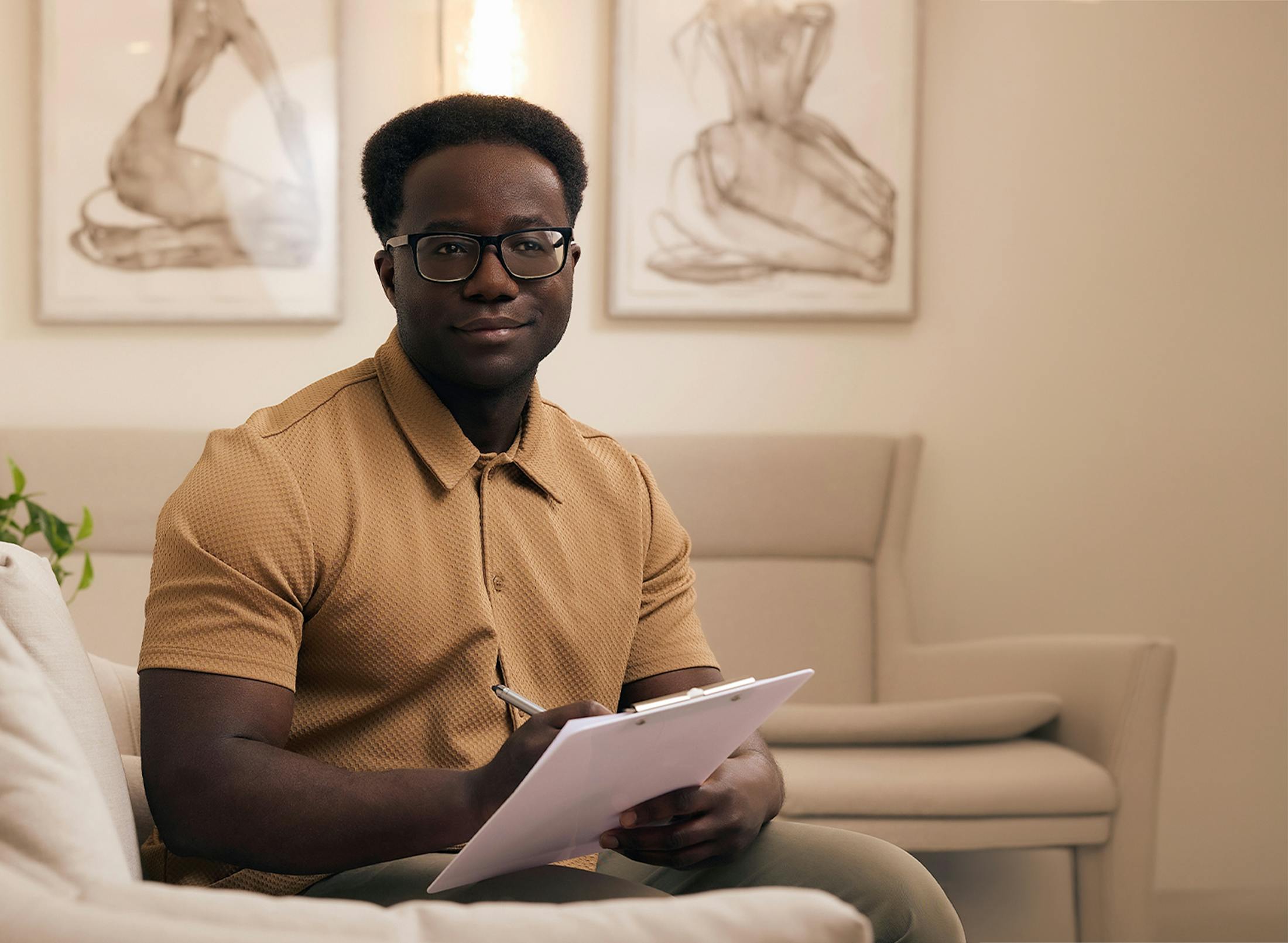 man with paperwork