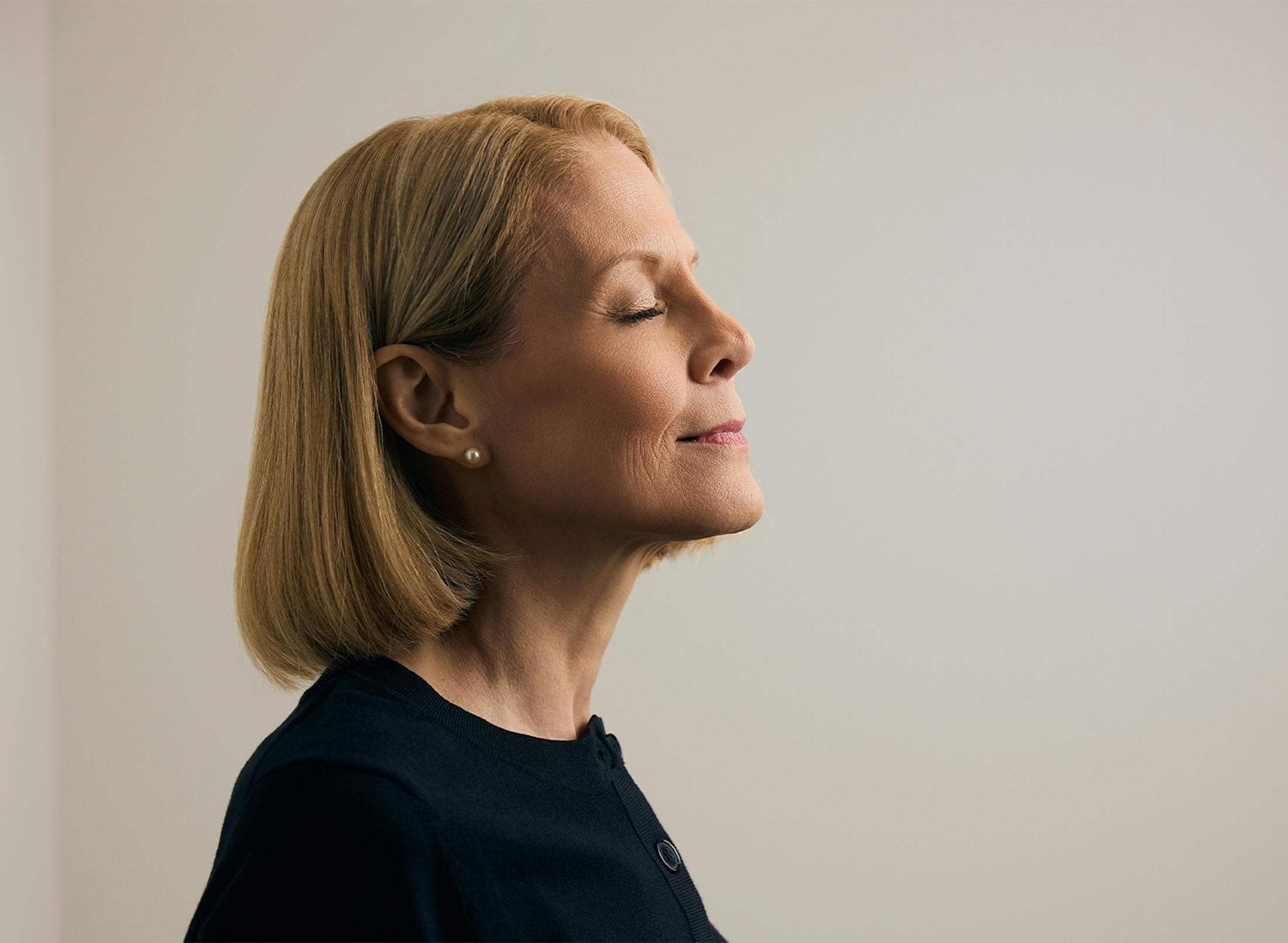 Woman's side profile