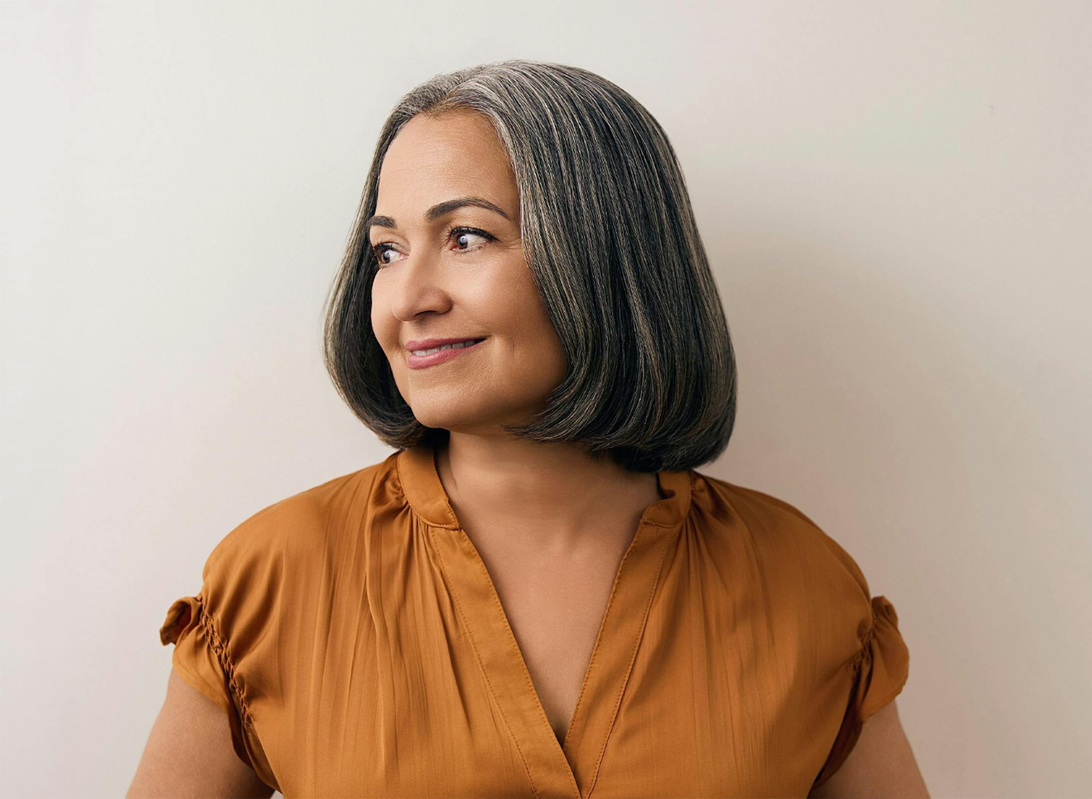 woman smiling